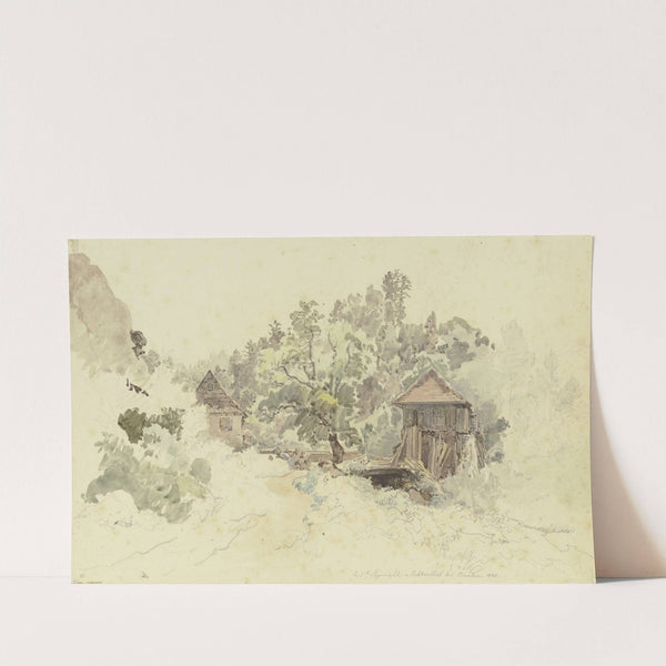 Sägemühle in Lichtental bei Baden by Johann Nepomuk Rauch