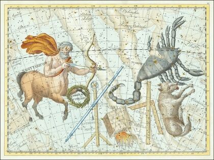 Sagittarius, Scorpius, Corona Australis, Ara, Lupus, Tubus, Norma Regula, Astronomicus (1801)