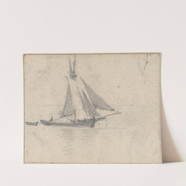 Sailboat Towing Dory by John Singer Sargent