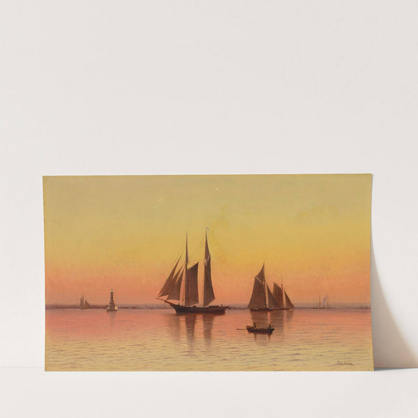 Sailboats At Sunset by Francis Augustus Silva