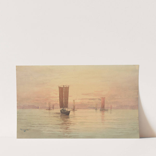 Sailboats on the Nile (between 1861 and 1862) by John William Burgon