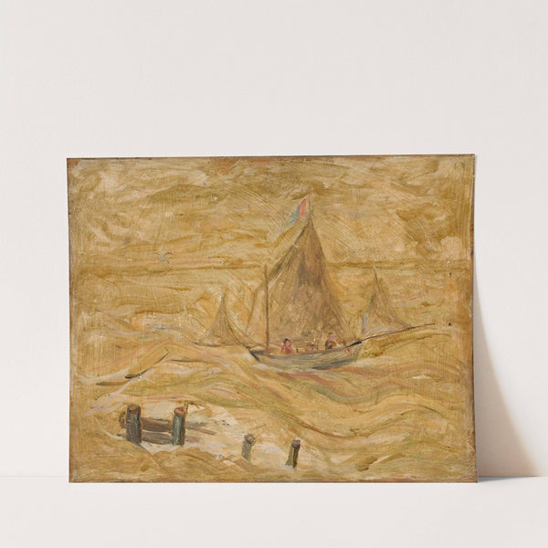 Sailing boat on a sea by Tadeusz Makowski