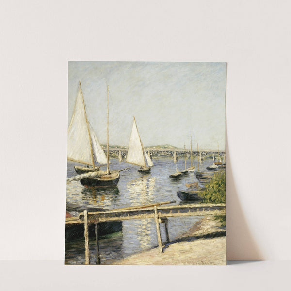 Sailing Boats at Argenteuil by Gustave Caillebotte