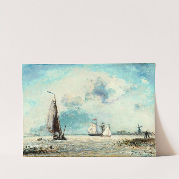 Sailing Boats On The Meuse by Johan Barthold Jongkind