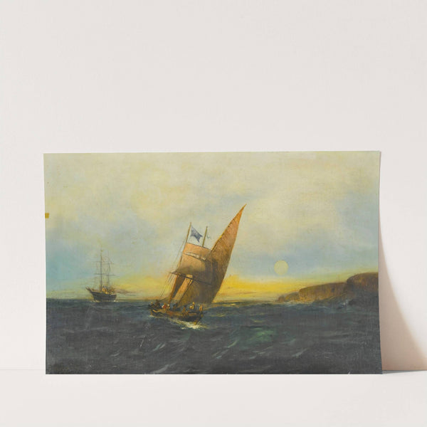 Sailing off the coast by Konstantinos Volanakis