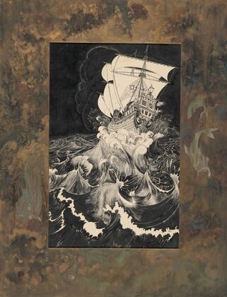 Sailing ship at sea (1922)