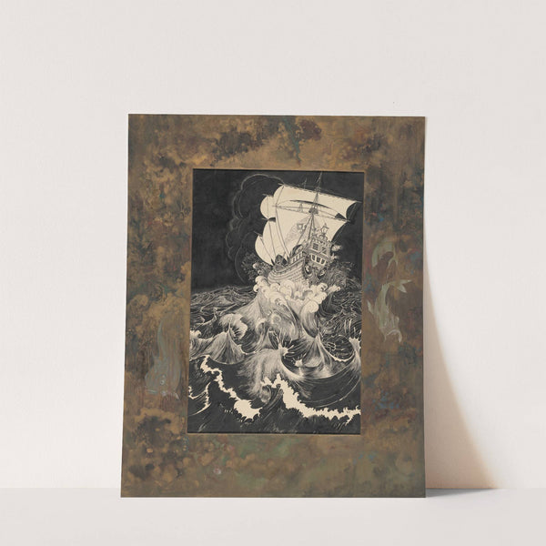 Sailing ship at sea (1922) by Otto Verhagen