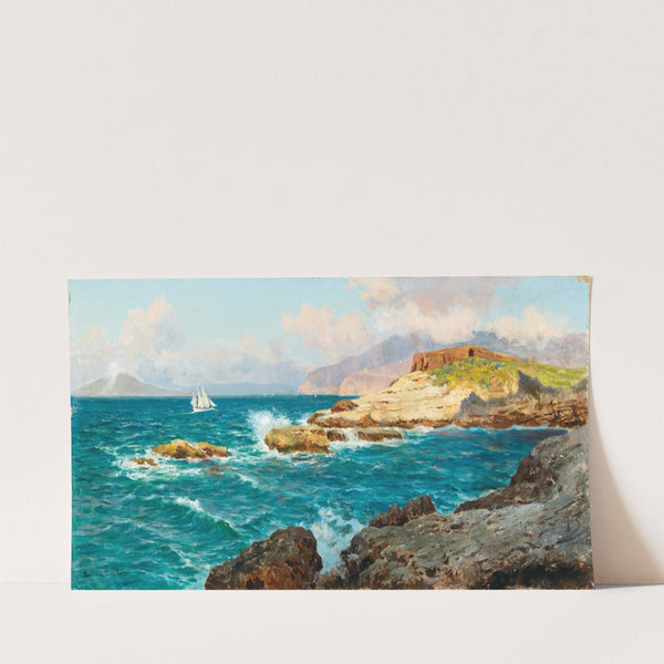 Sailing Ship by the Capri Coast by Bernardo Hay