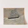 Sailing Ship in a Stormy Sea by Alfred Wallis