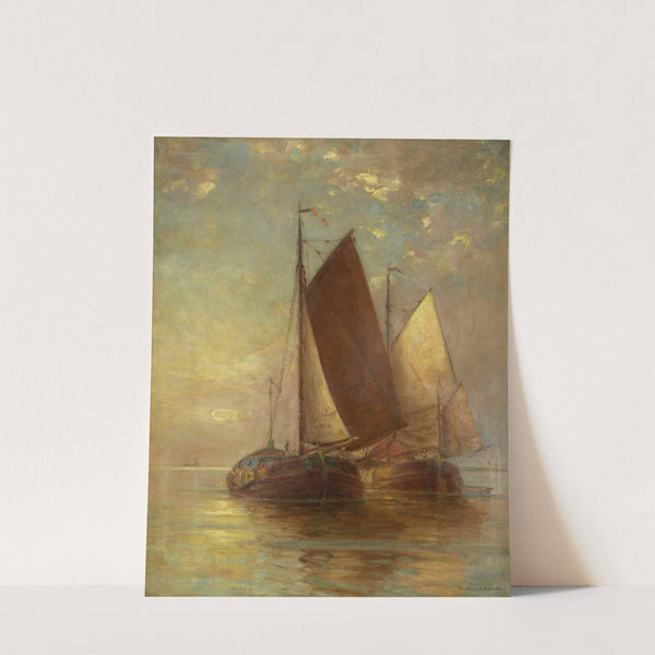 Sailing Vessels at Sea by Hendricks A. Hallett