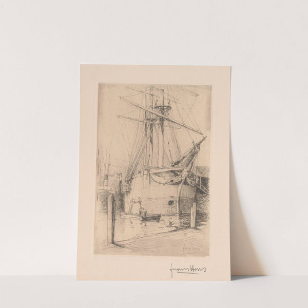 Sailingboat at the Quay by Frans Hens