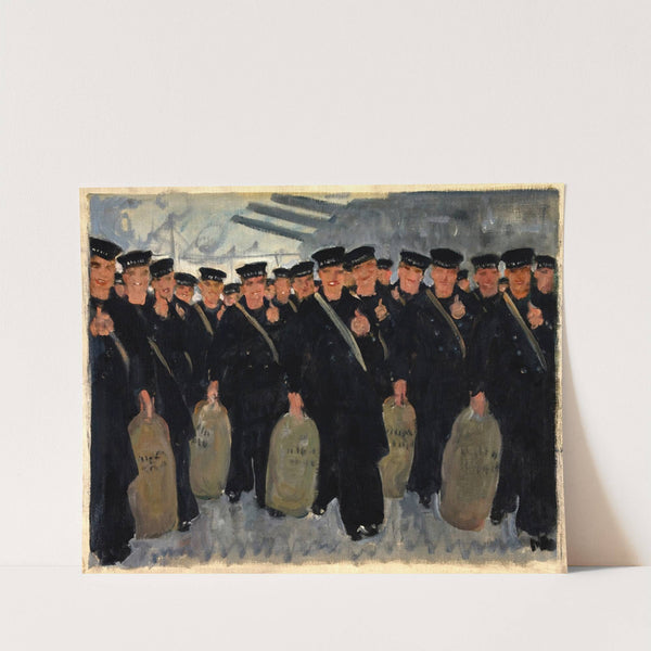 Sailors embarking for overseas by Thomas Cantrell Dugdale