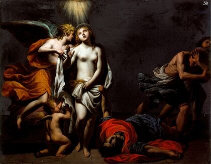 Saint Agnes Protected by an Angel