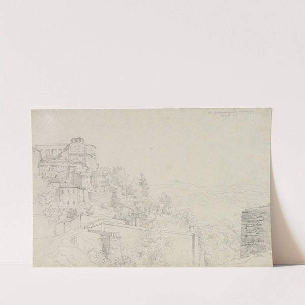 Saint Agostino from Bulagajo, Perugia (San Agostino dalla parte del Bulagajo, Perugia) (1829) by Eduard von Steinle