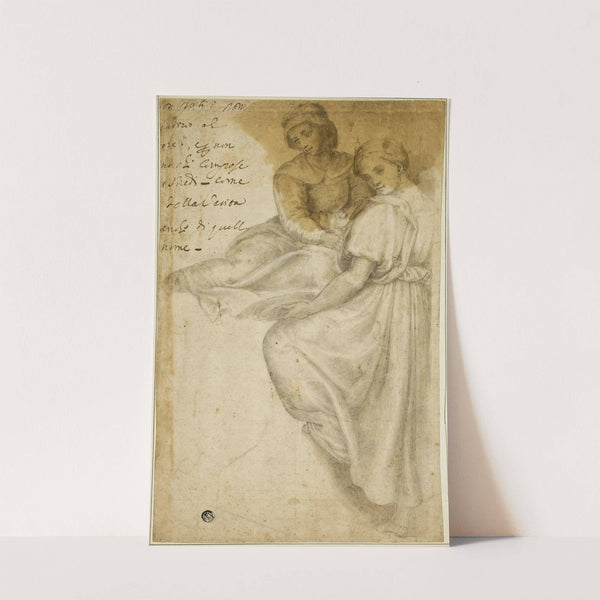 Saint Anne and Standing Woman with Salver by After Andrea del Sarto