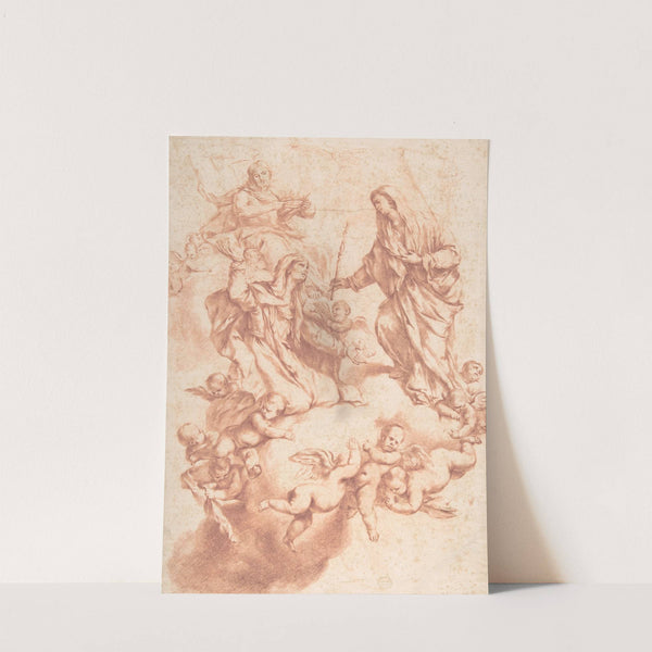 Saint Anne Received in Heaven by Christ and the Virgin by After Luca Giordano