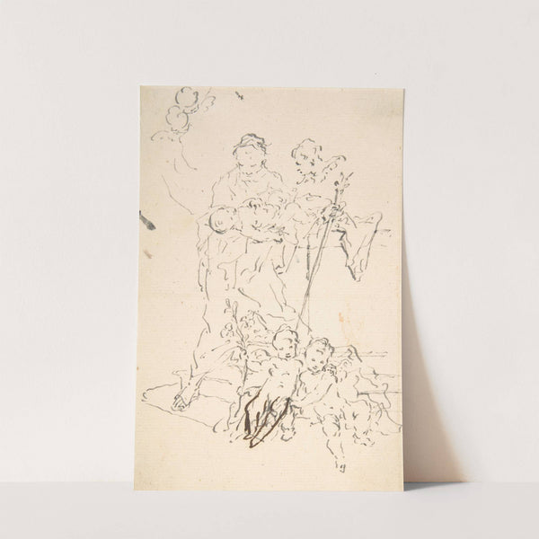 Saint Anthony and the Christ Child Surrounded by Cherubs (18th century) by Martin Johann Schmidt