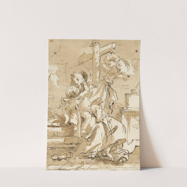 Saint Anthony of Padua with the Christ Child, in an Interior (1770) by Giovanni Domenico Tiepolo