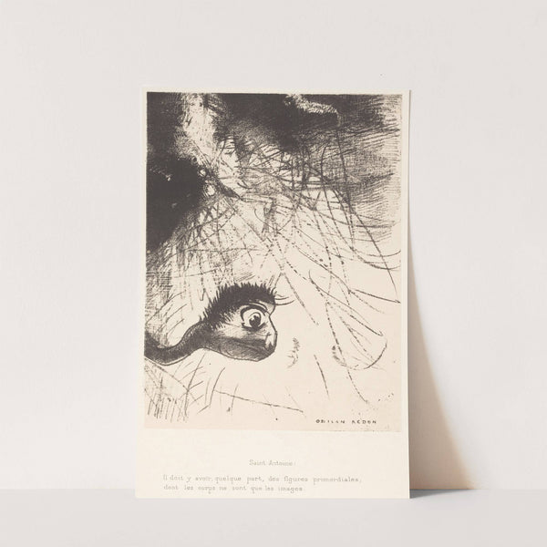 Saint-Antoine; Il doit y avoir quelque part des figures primordiales dont les corps ne sont que les images (1889) by Odilon Redon