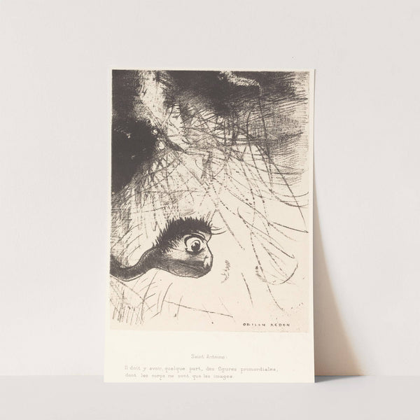 Saint-Antoine - Il doit y avoir quelque part des figures primordiales dont les corps ne sont que les images by Odilon Redon