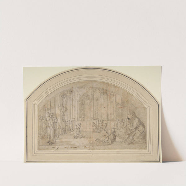 Saint Antoninus Kneeling before the Crucifix in Orsanmichele, Florence by Bernardino Poccetti