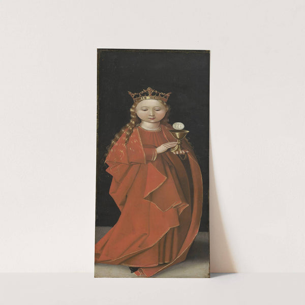 Saint Barbara (left wing exterior) by Master of the Starck Triptych