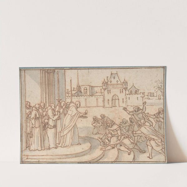 Saint Bernard presenting the host to Guillaume X, duc de Guyenne by Sébastien Leclerc