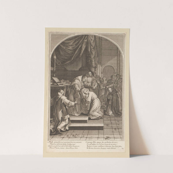 Saint Bruno bestows the order’s habit (1623-1676) by François Chauveau