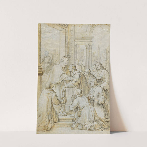 Saint Bruno Meets Bishop Hugh of Cologne by Antoni Viladomat