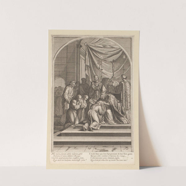 Saint Bruno takes the monastic habit of the Carthusians (1623-1676) by François Chauveau