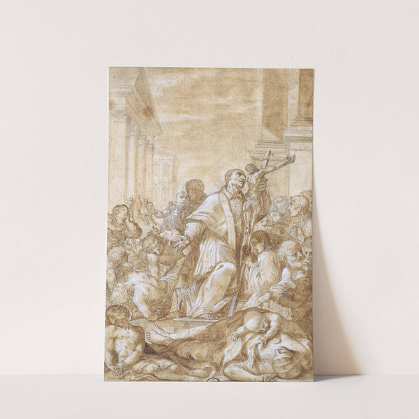 Saint Carlo Borromeo among the Plague Sufferers by Benedetto Luti