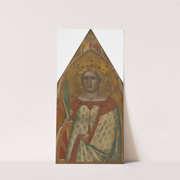 Saint Catherine of Alexandria, with an Angel (probably 1340) by Pietro Lorenzetti