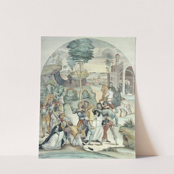 Saint Catherine of Siena Rescues Two Dominicans from the Hands of Robbers by Johann Anton Ramboux