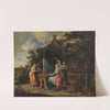 Saint Cecilia at the organetto in a garden by Abraham Willemsen