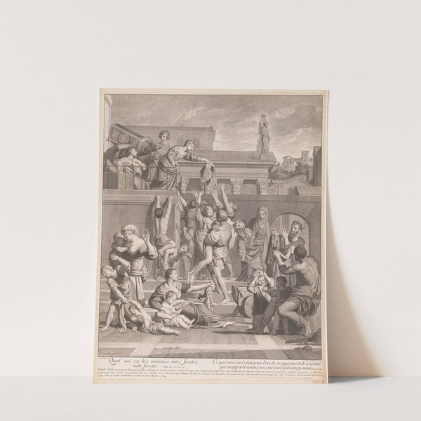 Saint Cecilia gives her goods to the poor by Francois de Poilly