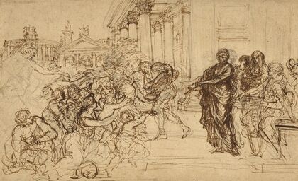 Saint Cecilia Giving Alms to the Poor