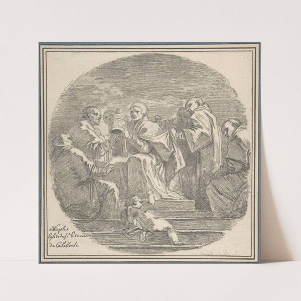 Saint Celestine V Renouncing the Papacy, after Mattia Preti (1761) by Jean-Honoré Fragonard