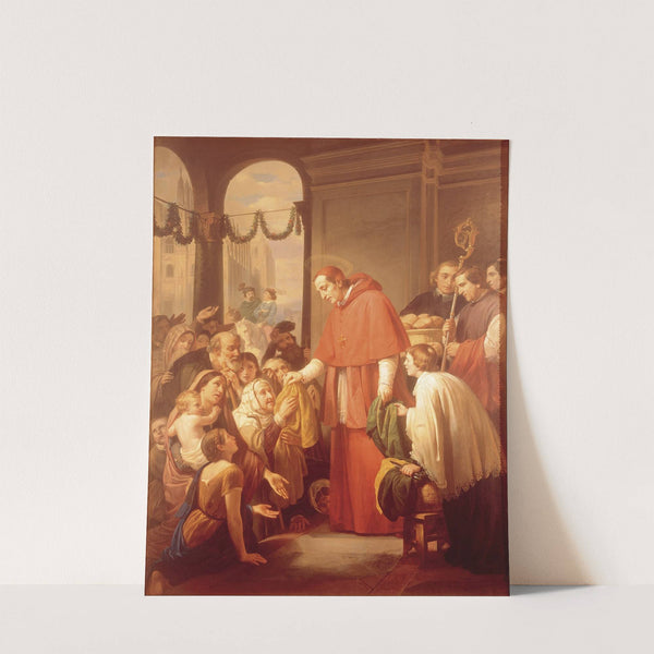 Saint Charles Borromeo Handing out Alms to the People (1853) by José Salomé Pina
