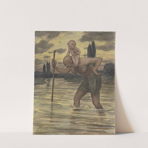 Saint Christopher (1889) by Hans Thoma
