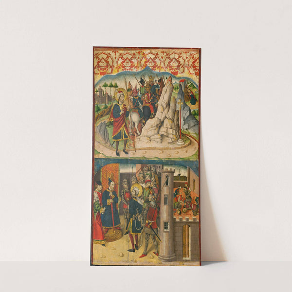 Saint Christopher Meets Satan; Saint Christopher before the King of Lycia by Martín de Soria
