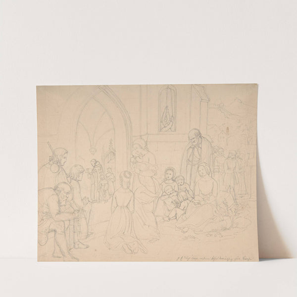 Saint Elizabeth Carrying Her First-born Son to the Church by Ludwig Emil Grimm