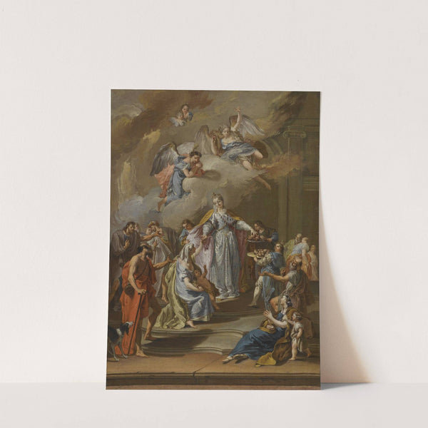 Saint Elizabeth Of Portugal Distributing Alms by Circle Of Francesco Pittoni