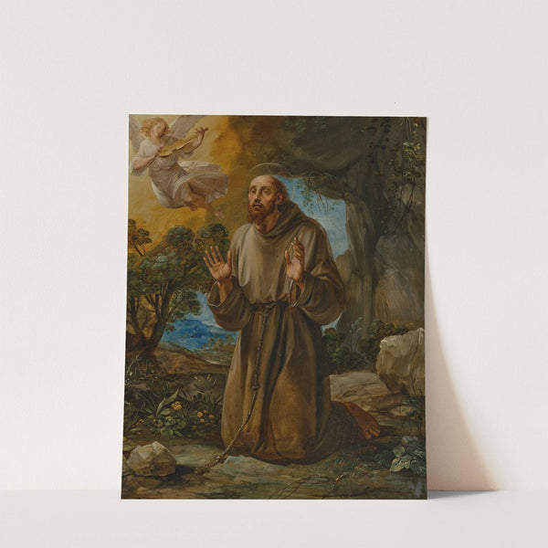 Saint Francis at prayer by Giuseppe Cesari