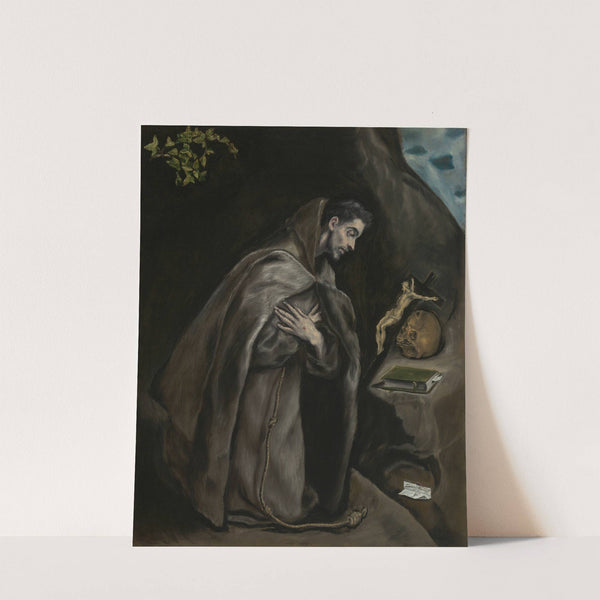 Saint Francis Kneeling in Meditation (1595-1600) by El Greco (Domenikos Theotokopoulos)