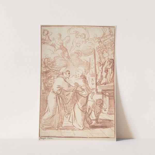 Saint Francis Meeting Saint Dominic by Francisco Vieira de Mattos