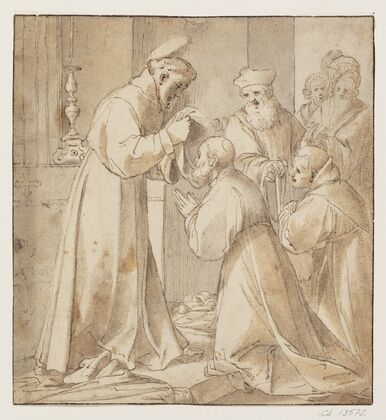 Saint Francis of Assisi consecrates new monks