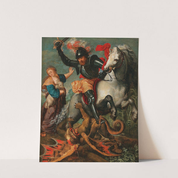 Saint George killing the Dragon by Thomas Willeboirts Bosschaert