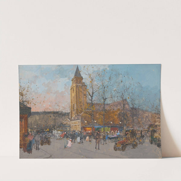 Saint-Germain-des-Prés, Paris by Eugène Galien-Laloue