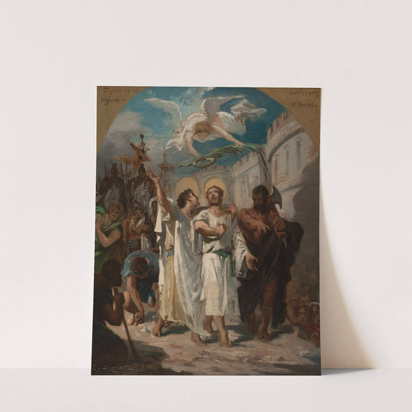 Saint Gervais et Saint Protais conduits au martyre (1875-1877) by Edmond-Louis Dupain