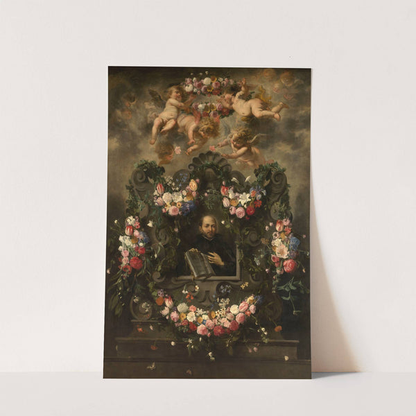 Saint Ignatius Surrounded by a Garland of Flowers by Jan van Balen